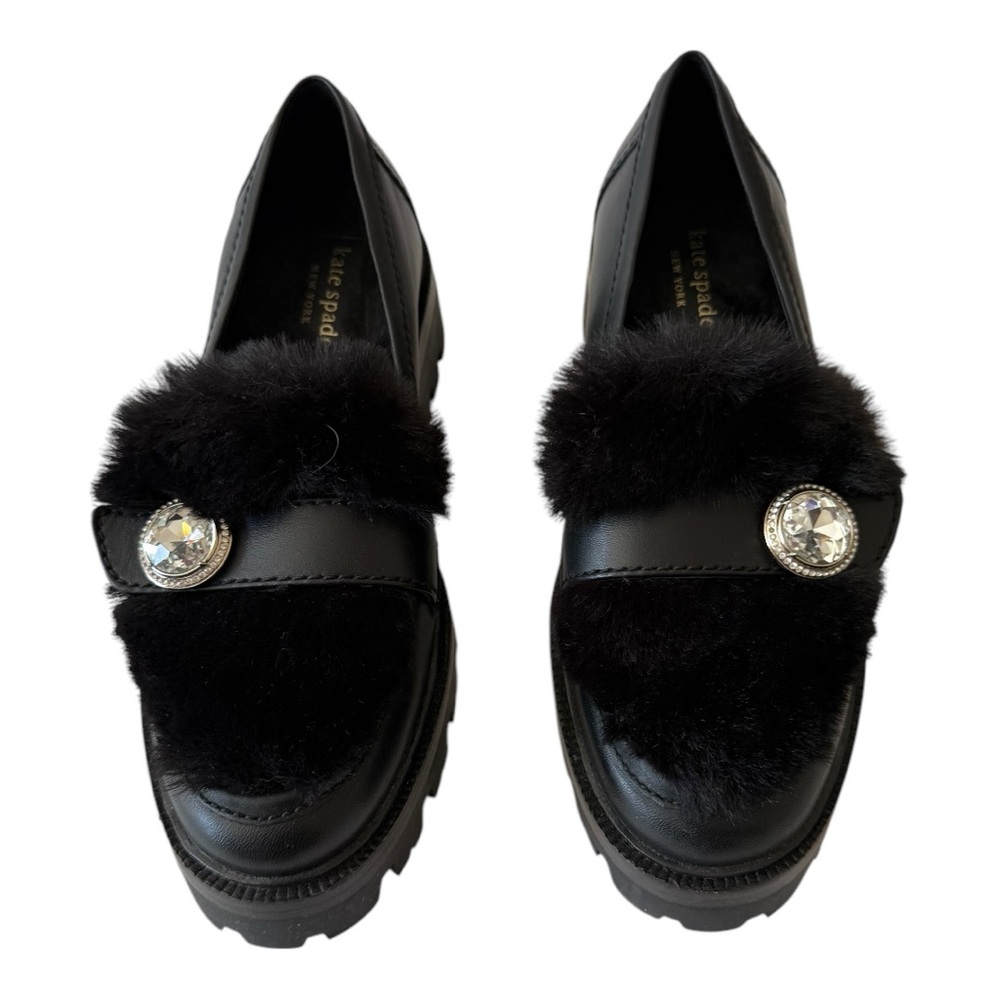 Kate Spade Posh Winter Loafers in Black Size 7.5!! 🖤🐈‍⬛